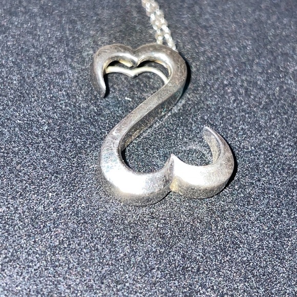 Jane Seymour Sterling Open Heart Pendant with Chain - Picture 3 of 6